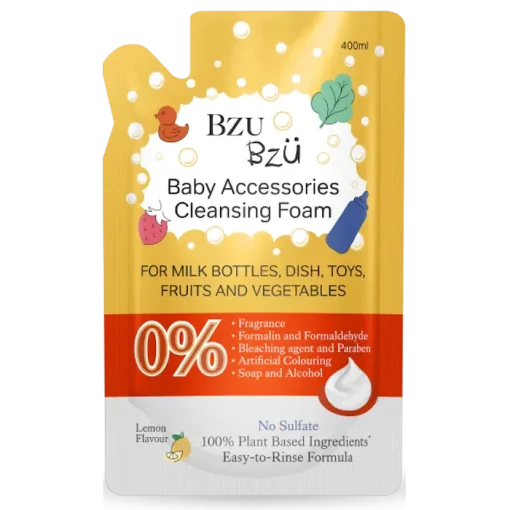 Bzu Bzu Baby Accessories Cleansing Foam LEMON FLAVOUR 400ml REFILL