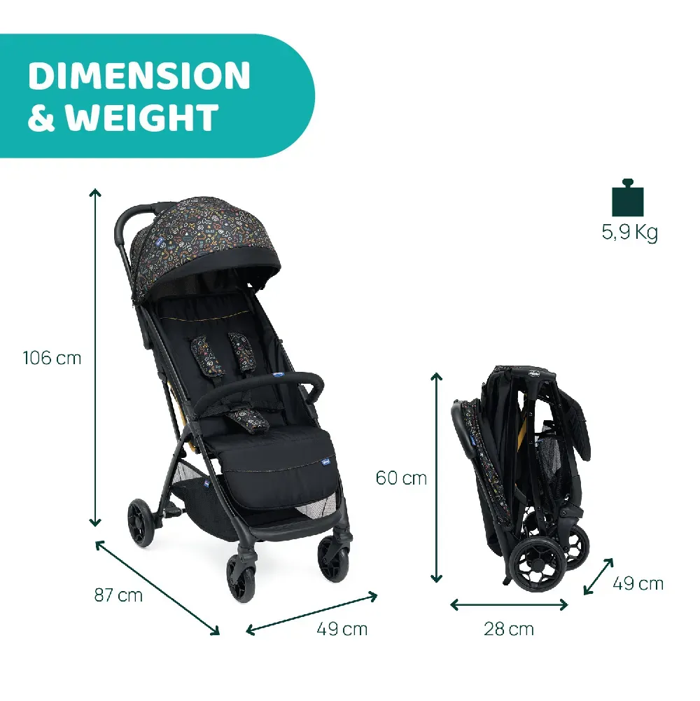 Chicco Glee Stroller WEIGHT & DIMENSION